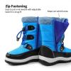 DREAM PAIRS Boys Snow Boots Camouflage Slip Resistant Faux Fur Lined Winter Shoes for Little/Big Kid(Royal Blue)