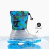 DREAM PAIRS Boys Snow Boots Waterproof Camouflage Slip Resistant Mid Calf Faux Fur Lining Outdoor Winter Shoes for Little/Big Kids(Blue/Gray)