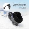 DREAM PAIRS Boys Snow Boots Waterproof Camouflage Slip Resistant Mid Calf Faux Fur Lining Outdoor Winter Shoes for Little/Big Kids(Gray/Black)