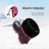 DREAM PAIRS Boys Snow Boots Waterproof Camouflage Slip Resistant Mid Calf Faux Fur Lining Outdoor Winter Shoes for Little/Big Kids(Red/Black)