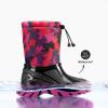 DREAM PAIRS Boys Snow Boots Waterproof Camouflage Slip Resistant Mid Calf Faux Fur Lining Outdoor Winter Shoes for Little/Big Kids(Red/Black)