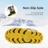 DREAM PAIRS Boys Snow Boots Waterproof Camouflage Slip Resistant Mid Calf Faux Fur Lining Outdoor Winter Shoes for Little/Big Kids(Yellow/Black)
