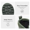 DREAM PAIRS Boys Waterproof Boots Outdoor Shoes with Handles for Rain Snow Winter Mud and Cold Weather for Little/Big Kids(Green)