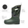 DREAM PAIRS Boys Waterproof Boots Outdoor Shoes with Handles for Rain Snow Winter Mud and Cold Weather for Little/Big Kids(Green)