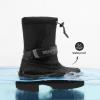 DREAM PAIRS Boys & Girls Mid Calf Water-Resistant Winter Snow Boots for Toddler/Little/Big Kid(Black)