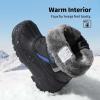 DREAM PAIRS Boys & Girls Mid Calf Water-Resistant Winter Snow Boots for Toddler/Little/Big Kid(Black/Royal)