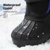 DREAM PAIRS Boys & Girls Mid Calf Water-Resistant Winter Snow Boots for Toddler/Little/Big Kid(Black/Royal)