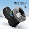 DREAM PAIRS Boys & Girls Mid Calf Water-Resistant Winter Snow Boots for Toddler/Little/Big Kid(Blue/Black)