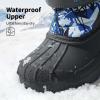 DREAM PAIRS Boys & Girls Mid Calf Water-Resistant Winter Snow Boots for Toddler/Little/Big Kid(Navy)