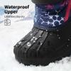 DREAM PAIRS Boys & Girls Mid Calf Water-Resistant Winter Snow Boots for Toddler/Little/Big Kid(Navy/Fuchsia)