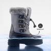 DREAM PAIRS Boys & Girls Waterproof Winter Snow Boots for Little Kid/Big Kid(Grey)