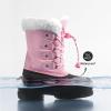DREAM PAIRS Boys & Girls Waterproof Winter Snow Boots for Little Kid/Big Kid(Grey/Pink)
