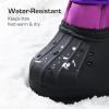 DREAM PAIRS Boys & Girls Waterproof Winter Snow Boots for Little Kid/Big Kid(Purple)