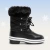 DREAM PAIRS Cozy Kids Snow Boots, Warm & Water-Resistant Winter Boots with Faux Fur for All-Day Play, Non-Slip Mid Calf Boots(Black)