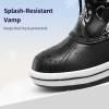 DREAM PAIRS Cozy Kids Snow Boots, Warm & Water-Resistant Winter Boots with Faux Fur for All-Day Play, Non-Slip Mid Calf Boots(Black/White)