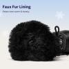DREAM PAIRS Cozy Kids Snow Boots, Warm & Water-Resistant Winter Boots with Faux Fur for All-Day Play, Non-Slip Mid Calf Boots(Black/White)
