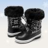 DREAM PAIRS Cozy Kids Snow Boots, Warm & Water-Resistant Winter Boots with Faux Fur for All-Day Play, Non-Slip Mid Calf Boots(Black/White)