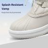 DREAM PAIRS Cozy Kids Snow Boots, Warm & Water-Resistant Winter Boots with Faux Fur for All-Day Play, Non-Slip Mid Calf Boots(Off-white)