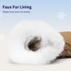 DREAM PAIRS Cozy Kids Snow Boots, Warm & Water-Resistant Winter Boots with Faux Fur for All-Day Play, Non-Slip Mid Calf Boots(Tan/White)