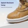DREAM PAIRS Cozy Kids Snow Boots, Warm & Water-Resistant Winter Boots with Faux Fur for All-Day Play, Non-Slip Mid Calf Boots(Tan/White)