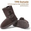 DREAM PAIRS Girls Boots Kids Boys Winter Snow Suede Mid Calf Boots Faux Fur Lined FuzzyChic Kid’s Lolly for Little Kid/Big Kid(Brown)