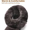 DREAM PAIRS Girls Boots Kids Boys Winter Snow Suede Mid Calf Boots Faux Fur Lined FuzzyChic Kid’s Lolly for Little Kid/Big Kid(Brown)