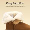 DREAM PAIRS Girls Boots Kids Boys Winter Snow Suede Mid Calf Boots Faux Fur Lined FuzzyChic Kid’s Lolly for Little Kid/Big Kid(Chesnut)