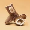 DREAM PAIRS Girls Boots Kids Boys Winter Snow Suede Mid Calf Boots Faux Fur Lined FuzzyChic Kid’s Lolly for Little Kid/Big Kid(Light Brown)