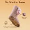DREAM PAIRS Girls Boots Kids Boys Winter Snow Suede Mid Calf Boots Faux Fur Lined FuzzyChic Kid’s Lolly for Little Kid/Big Kid(Light Pink)