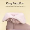 DREAM PAIRS Girls Boots Kids Boys Winter Snow Suede Mid Calf Boots Faux Fur Lined FuzzyChic Kid’s Lolly for Little Kid/Big Kid(Pink)