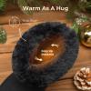 DREAM PAIRS Girls Boys Boots Kids Faux Fur Lined Winter Snow FuzzyClassic Kid’s Mid Boot(All Black)