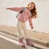DREAM PAIRS Girls Boys Boots Kids Faux Fur Lined Winter Snow FuzzyClassic Kid’s Mid Boot(All Pink)