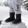 DREAM PAIRS Girls Boys Boots Kids Faux Fur Lined Winter Snow FuzzyClassic Kid’s Mid Boot(Black)