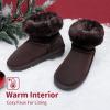 DREAM PAIRS Girls Boys Boots Kids Faux Fur Lined Winter Snow FuzzyClassic Kid’s Mid Boot(Brown)