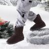 DREAM PAIRS Girls Boys Boots Kids Faux Fur Lined Winter Snow FuzzyClassic Kid’s Mid Boot(Brown)