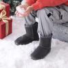 DREAM PAIRS Girls Boys Boots Kids Faux Fur Lined Winter Snow FuzzyClassic Kid’s Mid Boot(Grey)