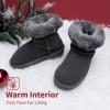 DREAM PAIRS Girls Boys Boots Kids Faux Fur Lined Winter Snow FuzzyClassic Kid’s Mid Boot(Grey)