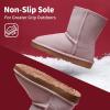 DREAM PAIRS Girls Boys Boots Kids Faux Fur Lined Winter Snow FuzzyClassic Kid’s Mid Boot(Pink)