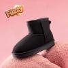 DREAM PAIRS Girls Boys Boots Kids Winter Ankle Faux Fur Lined Snow Shoes FuzzyClassic Kid’s Low Boot for Toddler/Little Kid/Big Kid(Black)