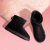 DREAM PAIRS Girls Boys Boots Kids Winter Ankle Faux Fur Lined Snow Shoes FuzzyClassic Kid’s Low Boot for Toddler/Little Kid/Big Kid(Black)