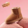 DREAM PAIRS Girls Boys Boots Kids Winter Ankle Faux Fur Lined Snow Shoes FuzzyClassic Kid’s Low Boot for Toddler/Little Kid/Big Kid(Camel)