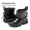 DREAM PAIRS Girls Boys Snow Boots Slip Resistant Outdoor Warm Ankle Winter Shoes Toddler/Little Kid(Black)