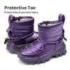 DREAM PAIRS Girls Boys Snow Boots Slip Resistant Outdoor Warm Ankle Winter Shoes Toddler/Little Kid(Purple)