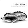 DREAM PAIRS Girls Boys Snow Boots Slip Resistant Outdoor Warm Ankle Winter Shoes Toddler/Little Kid(Sliver)