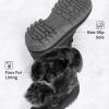 DREAM PAIRS Girls Boys Snow Boots Water-Resistant Outdoor Warm Cozy Anti-Slip Mid Calf Faux Fur Lining Winter Shoes for Little/Big Kids(Black)