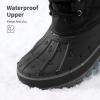 DREAM PAIRS Girls Boys Snow Boots Water-Resistant Outdoor Warm Cozy Anti-Slip Mid Calf Faux Fur Lining Winter Shoes for Little/Big Kids(Black)