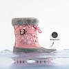 DREAM PAIRS Girls Boys Snow Boots Water-Resistant Outdoor Warm Cozy Anti-Slip Mid Calf Faux Fur Lining Winter Shoes for Little/Big Kids(Pink)