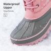 DREAM PAIRS Girls Boys Snow Boots Water-Resistant Outdoor Warm Cozy Anti-Slip Mid Calf Faux Fur Lining Winter Shoes for Little/Big Kids(Pink)