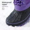 DREAM PAIRS Girls Boys Snow Boots Water-Resistant Outdoor Warm Cozy Anti-Slip Mid Calf Faux Fur Lining Winter Shoes for Little/Big Kids(Purple)