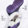 DREAM PAIRS Girls Boys Snow Boots Water-Resistant Outdoor Warm Cozy Anti-Slip Mid Calf Faux Fur Lining Winter Shoes for Little/Big Kids(Purple)